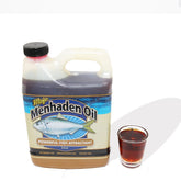 Aquatic Nutrition Menhaden Oil Mojo bottle pour for immediate scent release to attract pelagic fish.