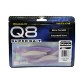 Aquatic Nutrition Q8 Super Bait-Paddle Tail Purple Haze front view long-lasting scent
