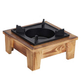 Aqur2020 Japanese Alcohol Wood Stove front view showing compact camping readiness