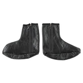 AQUR2020 PU Leather Muslim Socks zipper closeup for easy on-off convenience.
