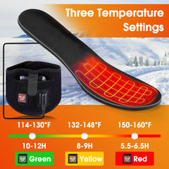 AQveriG insoles with three heat levels for personalized warmth
