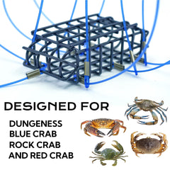 6-loop crab trap design suitable for beach, pier, or dock