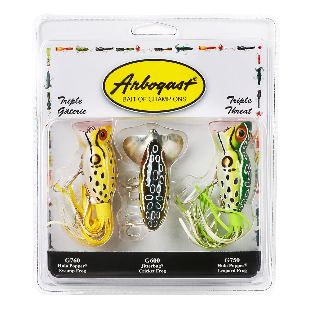 Arbogast Hula Popper close-up showing pulsating skirt for topwater action