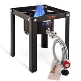 ARC 55,000 BTU propane burner assembly enabling quick outdoor cooking setup.