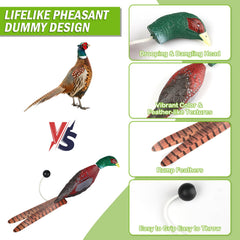 Archerest dead pheasant dummy ribbed body for secure grip during fetch