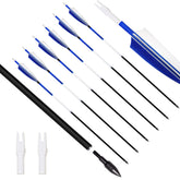 ARCHERY SHARLY 31inch carbon arrow with blue white core for precise target practice.