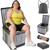 ARCITON XXL portable toilet folded for compact car storage