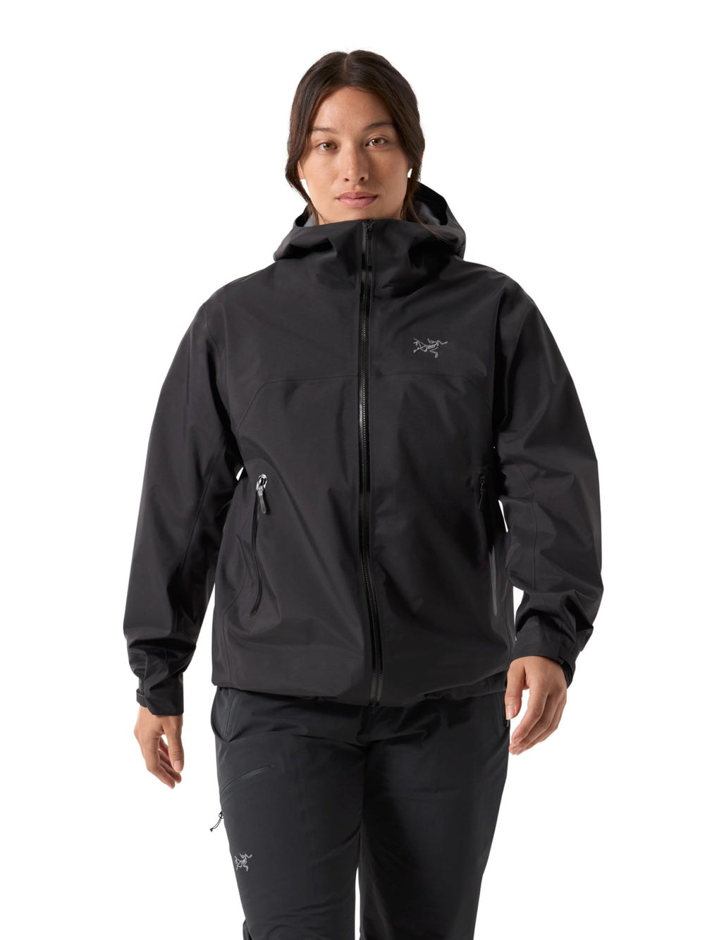 Arc'teryx Beta Jacket Women's Gore-Tex ePE shell close-up for all-weather protection outdoors.