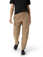 Arc'teryx Kragg Cotton Pant women's front view showing four-way stretch for climbing mobility