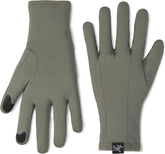 Arc'teryx Rho Glove lightweight liner image highlights all-day comfort.