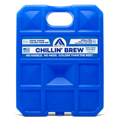Arctic Ice Chillin' Brew 5lb blue ice pack in cooler for extended beverage chill