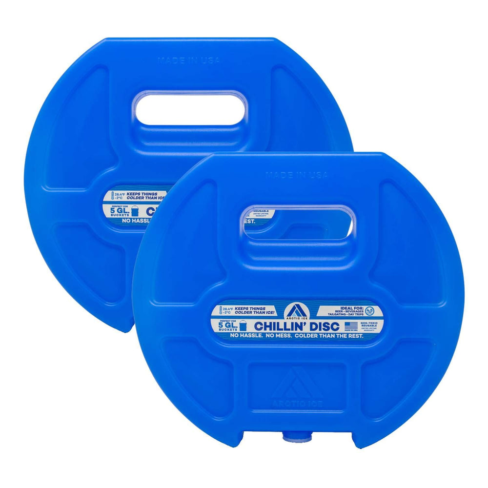 Arctic Ice Chillin' Disc bottom-fit in a bucket keeps drinks colder longer