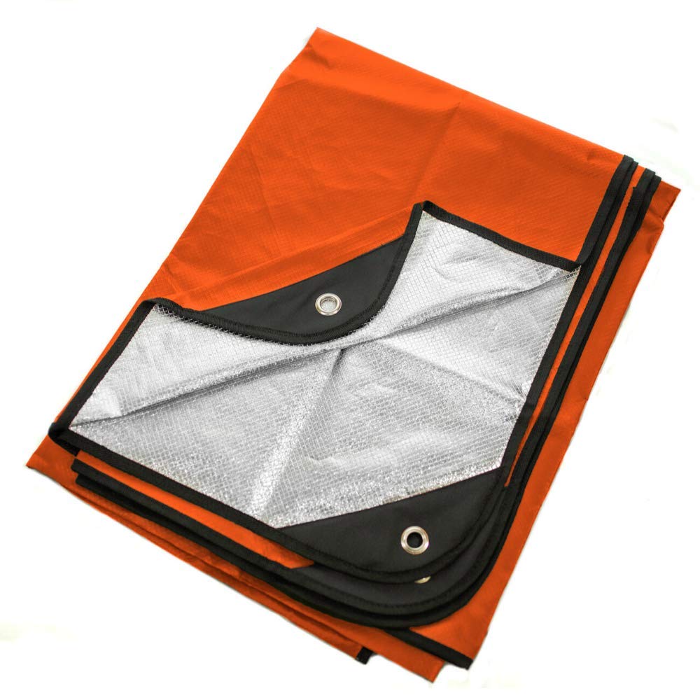 Arcturus insulated tarp 60x82-inch size shown for emergency shelter and ground cover.