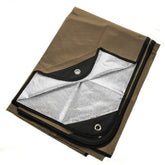 Arcturus insulated tarp setup demonstrates portable shelter for camping and emergencies.