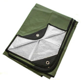 Arcturus insulated tarp folded in olive green, ready for compact storage.