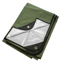 Arcturus insulated tarp folded in olive green, ready for compact storage.