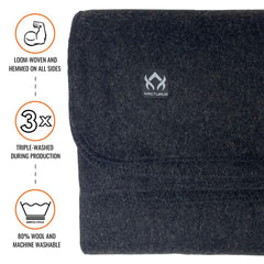 Arcturus Military Wool Blanket camping setup, ready for chilly nights under stars.