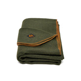 Arcturus military wool blanket olive-green folded for compact packing and warmth
