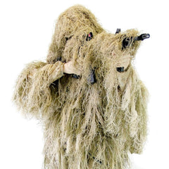 Arcturus Warrior ghillie jacket close-up showing dense concealment in foliage