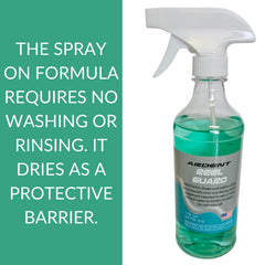 Ardent Reel Guard no-rinse formula protects reels and gear after application.