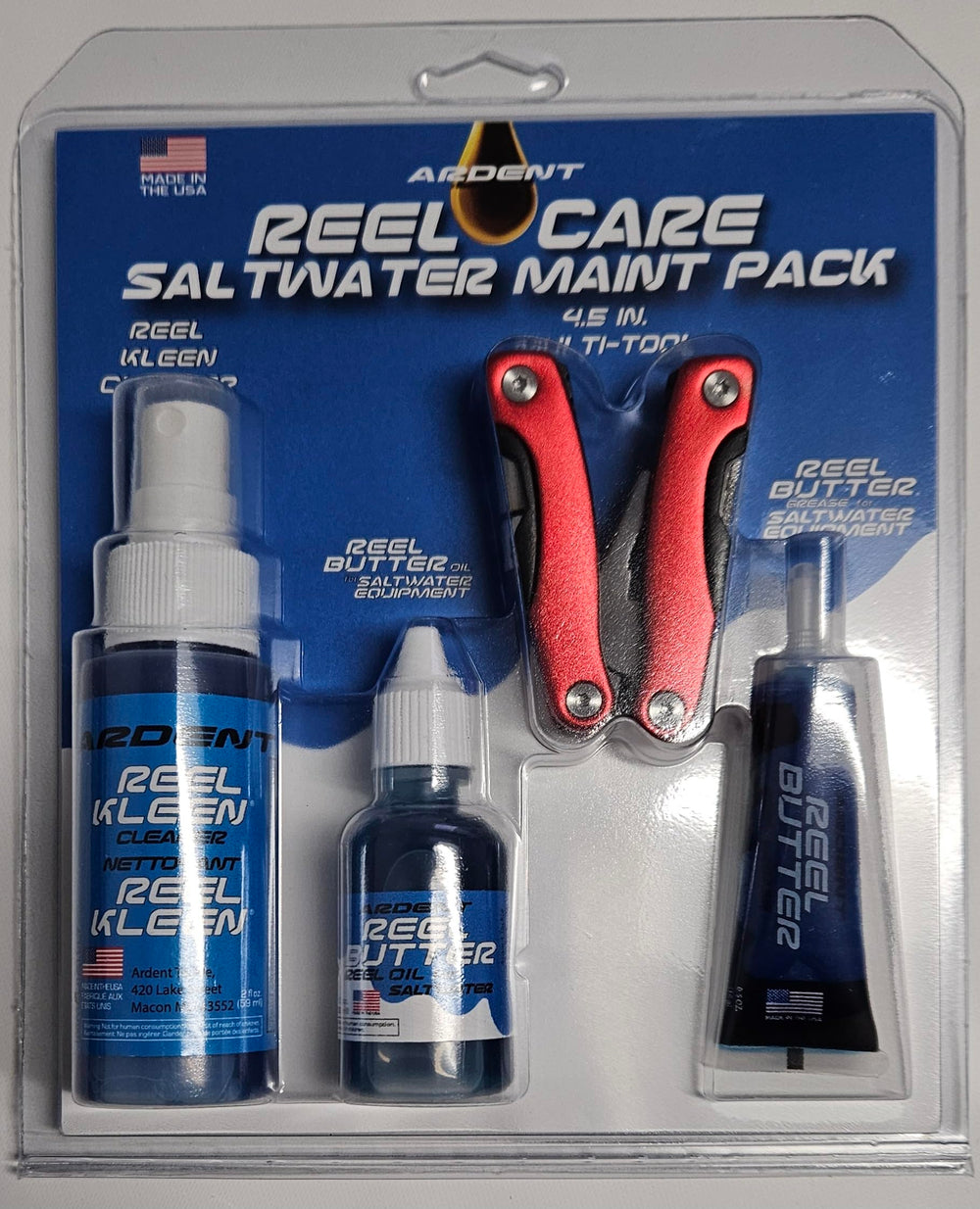 Ardent Saltwater Reel Care Maintenance Pack with Multi-Tool