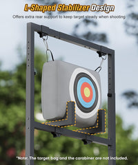 Ardier pre-drilled holes enable height and width adjustments for targets.