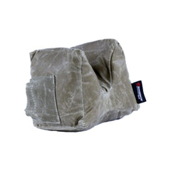 Armageddon Gear bag in tan demonstrates buttstock use for versatile vertical adjustment.