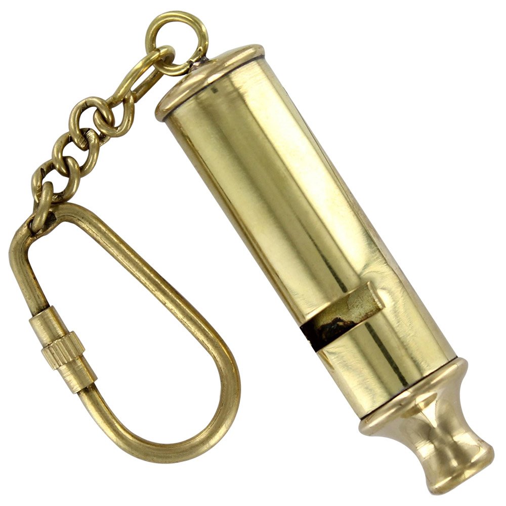 Armory Replicas Heritage Brass Scout Guide Whistle Keychain with engraving ready surface and everyday carry benefits