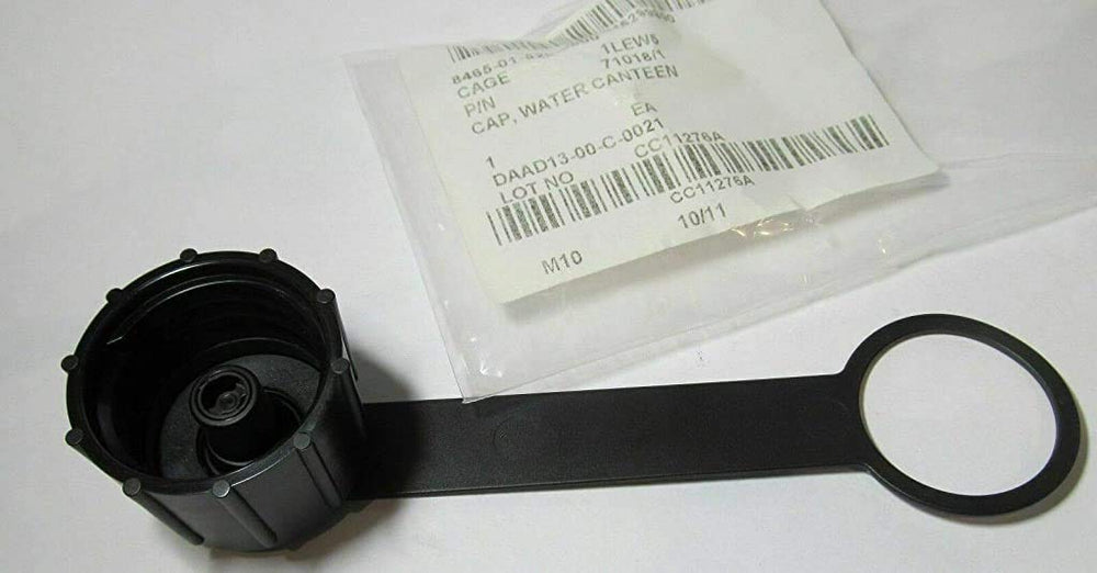 ARMY ISSUE GEAR Avon M50 cap adapter lid close-up for secure on-the-go canteen hydration.