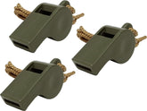 Army Universe olive drab police whistle offers a loud, clear signal.