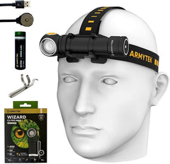 Armytek Wizard C2 Pro Max side view showcasing rugged magnet-ready design for quick mounting.
