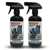 Arrest My Vest bottle pour demonstrates Stressless scent for personal freshness.