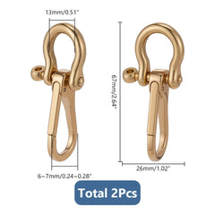 Arricraft brass detachable U-shackle carabiner for versatile attachment