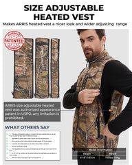 ARRIS heated vest adjustable straps demonstrating size flexibility