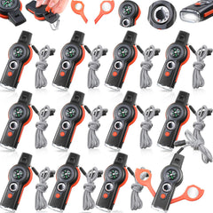 Arrowbash 12-pack emergency whistles—compact signaling ready for outdoor safety on the go.