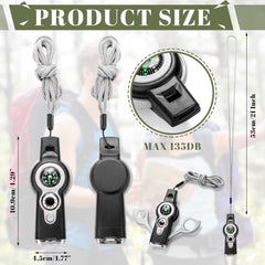 Arrowbash survival whistle with durable lanyard for quick access on backpacks