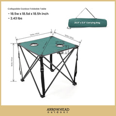 ARROWHEAD OUTDOOR steel frame provides a sturdy base for meals outdoors.