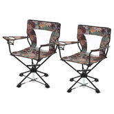 ARROWHEAD OUTDOOR 360-degree swivel chair enables silent movement in blinds.