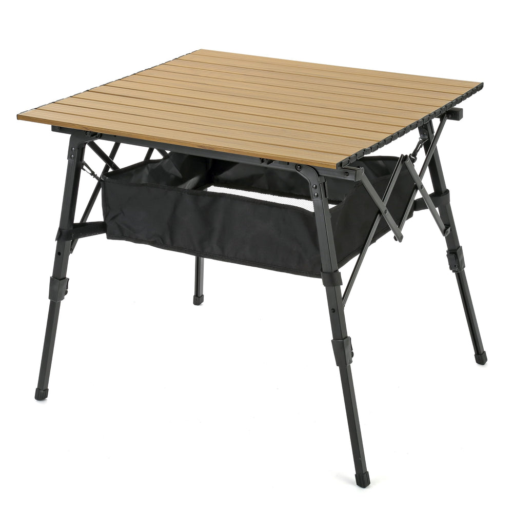 ARROWHEAD OUTDOOR 39in folding table extended height for versatile outdoor dining.