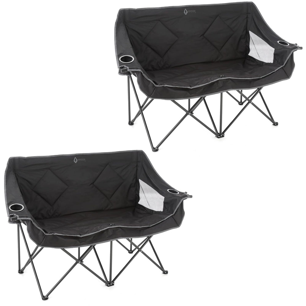 ARROWHEAD OUTDOOR double duo chair on grass offers two-seat comfort outdoors