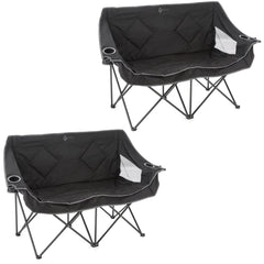 ARROWHEAD OUTDOOR double duo chair on grass offers two-seat comfort outdoors