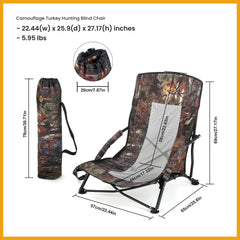 ARROWHEAD OUTDOOR folding chair with shoulder strap for easy field transport