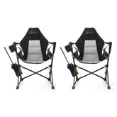 Arrowhead Outdoor folding hammock chair with detachable footrest for portable campsite lounging