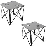 Arrowhead Outdoor folding table ready for compact camping setup with easy portability.