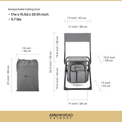 Arrowhead Outdoor insulated cooler compartment keeps drinks and snacks cold on the go.
