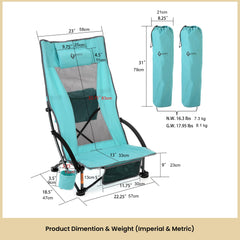 ARROWHEAD OUTDOOR padded headrest provides cushioned support while lounging.