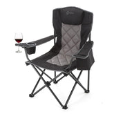 ARROWHEAD OUTDOOR portable chair with headrest and cup holders for outdoor comfort