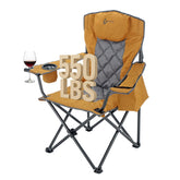 Arrowhead Outdoor portable quad chair with headrest for all-day camping comfort.