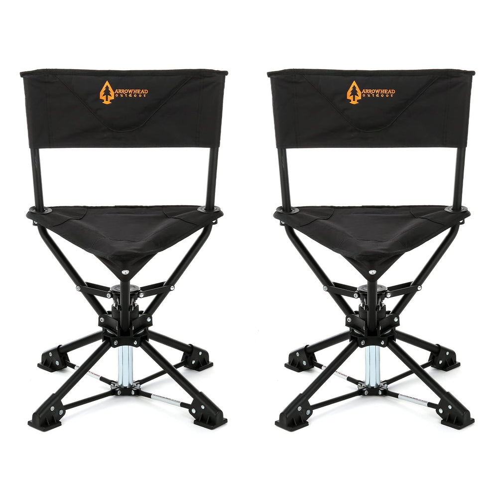 ARROWHEAD OUTDOOR 360° swivel chair for quiet, smooth hunting movement.