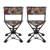 Arrowhead Outdoor 360-degree swivel chair in use for silent, versatile movement.